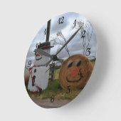 Een boerderij kerstklok ronde klok (Hoek)