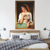 Een boerenschoonheid van Eugen von Blaas Canvas Afdruk (Insitu (Slaapkamer))