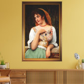 Een boerenschoonheid van Eugen von Blaas Canvas Afdruk (Insitu (Woonkamer))