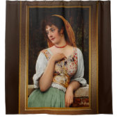 Een boerenschoonheid van Eugen von Blaas Douchegordijn (Voorkant)