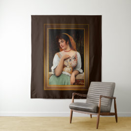 Een boerenschoonheid van Eugen von Blaas Wandkleed