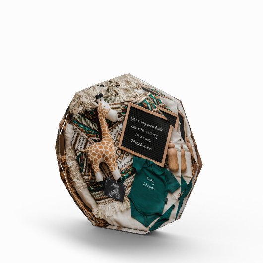 Een boho  leuke zwangerschapsaankondiging fotoblokken (Rechts)