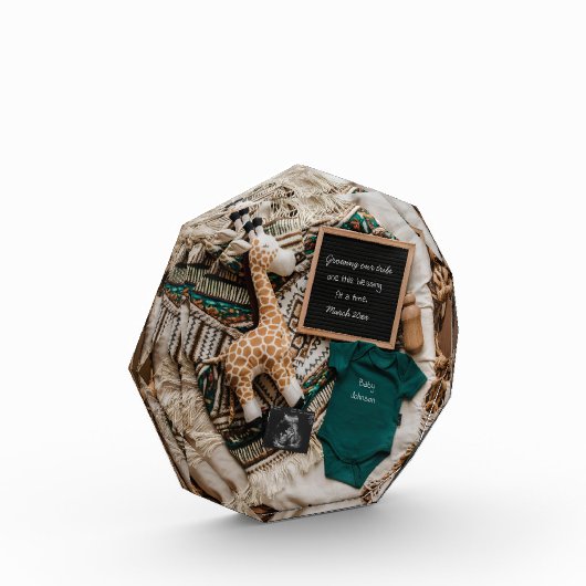 Een boho  leuke zwangerschapsaankondiging fotoblokken (Links)