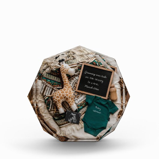 Een boho  leuke zwangerschapsaankondiging fotoblokken (Voorkant)