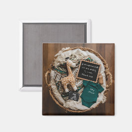 Een boho  leuke zwangerschapsaankondiging magneet