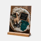 Een boho vintage zwangerschapsaankondiging leuk acryl bord (Hoek)