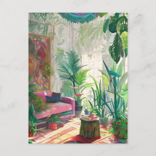 Een Boho woonkamer Briefkaart