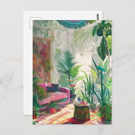 Een Boho woonkamer Briefkaart (Voorkant / Achterkant)