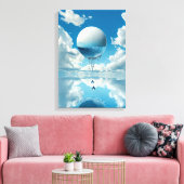 Een bol in de vorm van een diepgang canvas afdruk (Insitu (Woonkamer))