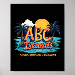 Een Bonaire Curacao Cruise Vakantie Caribisch Abc  Poster
