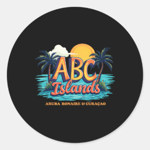 Een Bonaire Curacao Cruise Vakantie Caribisch Abc Ronde Sticker