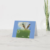 Een Boo Bunny | Blauw luchtruim en wolken Bedankkaart (Achterkant)