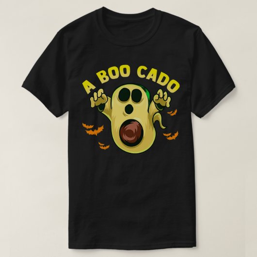 Een Boo Cado Funny Ghost Avocado T-shirt (Design voorkant)