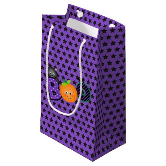Een Boo Halloween Kleine Cadeautas (Voorkant Gekanteld)
