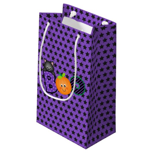 Een Boo Halloween Small Gift Bag Klein Cadeauzakje (Achterkant Gekanteld)