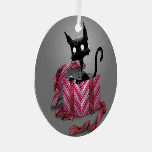 Een Boo Kat Gift Metal Ornament (Voorkant Rechts)
