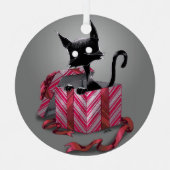 Een Boo Kat Gift Metal Ornament (Voorkant)