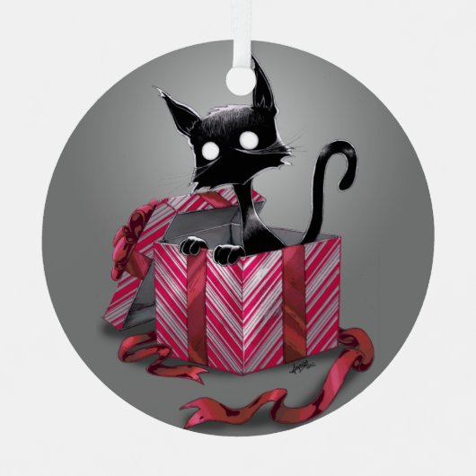 Een Boo Kat Gift Metal Ornament (Voorkant)