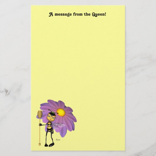 "Een boodschap van de koningin" - Stationery Briefpapier (Voorkant)