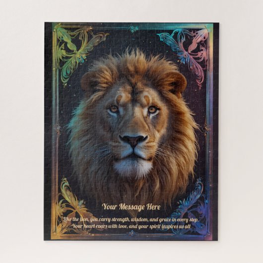 Een boodschap van liefde op je leeuw legpuzzel (Verticaal)