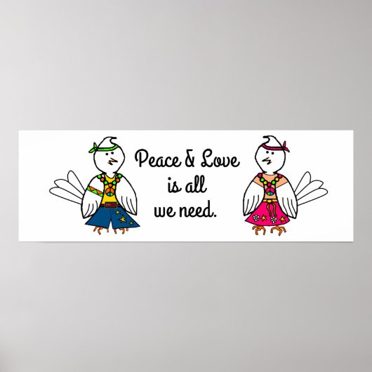 Een boodschap van "Vrede en Liefde" Poster (Voorkant)