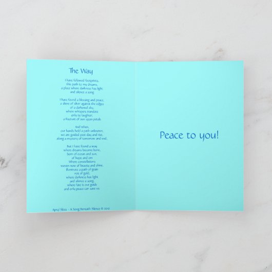 Een boodschap van vrede kaart (Binnen)