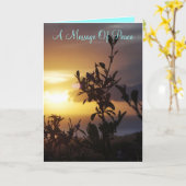 Een boodschap van vrede kaart (Gele Bloem)