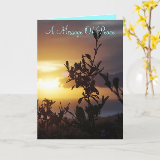 Een boodschap van vrede kaart (Gele Bloem)