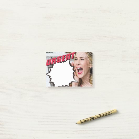 Een boodschap van wie post-it® notes (Op bureau)