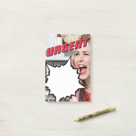 Een boodschap van wie post-it® notes (Op bureau)