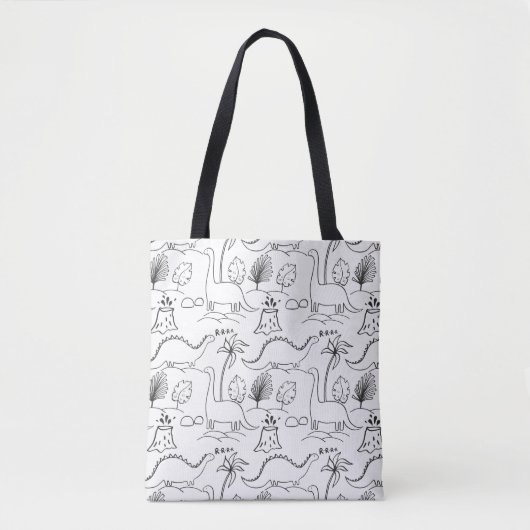 Een boodschappentas met dinosaurussen. tote bag (Voorkant)