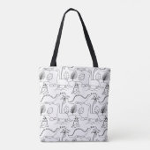 Een boodschappentas met dinosaurussen. tote bag (Achterkant)