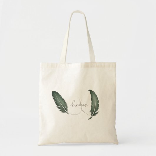 Een boodschappentas met een minimalistisch bladont tote bag (Voorkant)