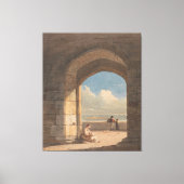 Een boog op Holy Island, Northumberland Canvas Afdruk (Voorkant)