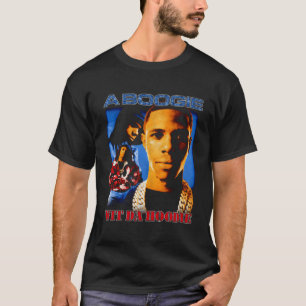 Een Boogie met Da Hoodie Collage Zwart T-shirt