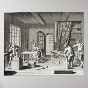 Een bookmakersworkshop, van de "Encyclopedie des Poster