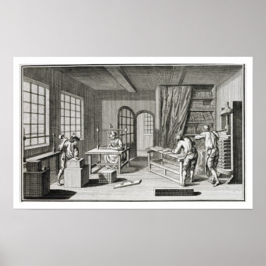 Een bookmakersworkshop, van de "Encyclopedie des Poster (Voorkant)