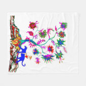 Een boom des levens en een meisje fleece deken (Voorkant (Horizontaal))