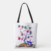 Een boom des levens en een meisje tote bag (Achterkant)