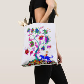 Een boom des levens en een meisje tote bag (Dichtbij)
