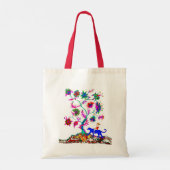 Een boom des levens en een meisje tote bag (Achterkant)