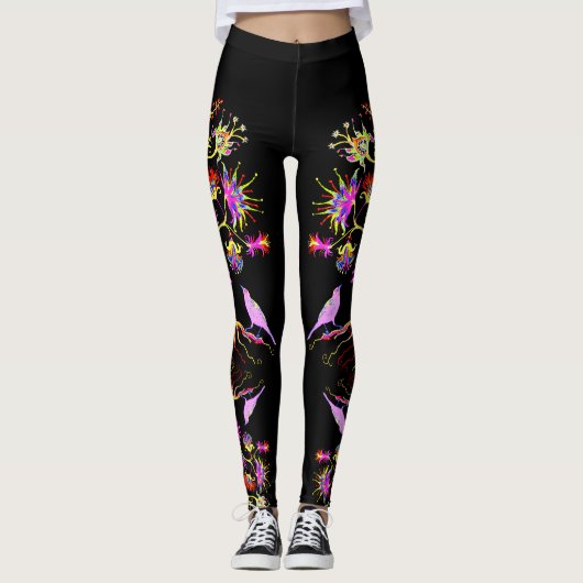 Een boom en een vogel leggings (Voorkant)