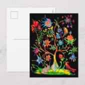 Een boom en fauna feestdagenkaart (Voorkant / Achterkant)