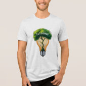 Een boom groeit in een gloeilamp Tri-Blend shirt (Voorkant)