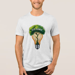 Een boom groeit in een gloeilamp Tri-Blend shirt