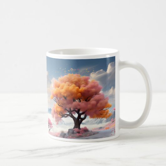 Een boom in Fantasy World Koffiemok (Rechts)