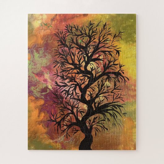 Een boom in het Storm Legpuzzel (Verticaal)