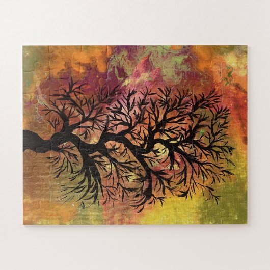 Een boom in het Storm Legpuzzel (Horizontaal)