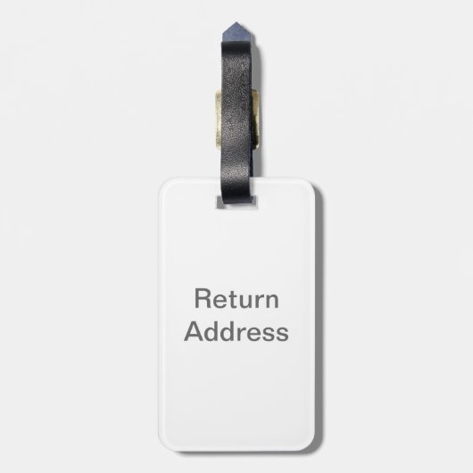 Een boom in mist bagagelabel (Achterkant verticaal)