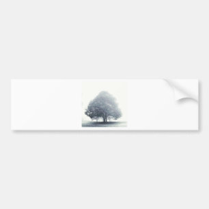 Een boom in mist bumpersticker